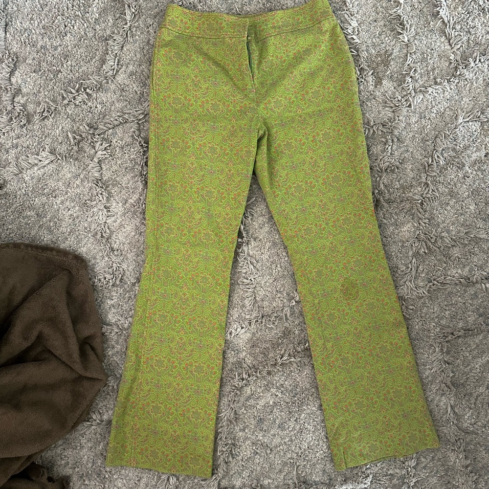 Oscar de la Renta Paisley flare pants